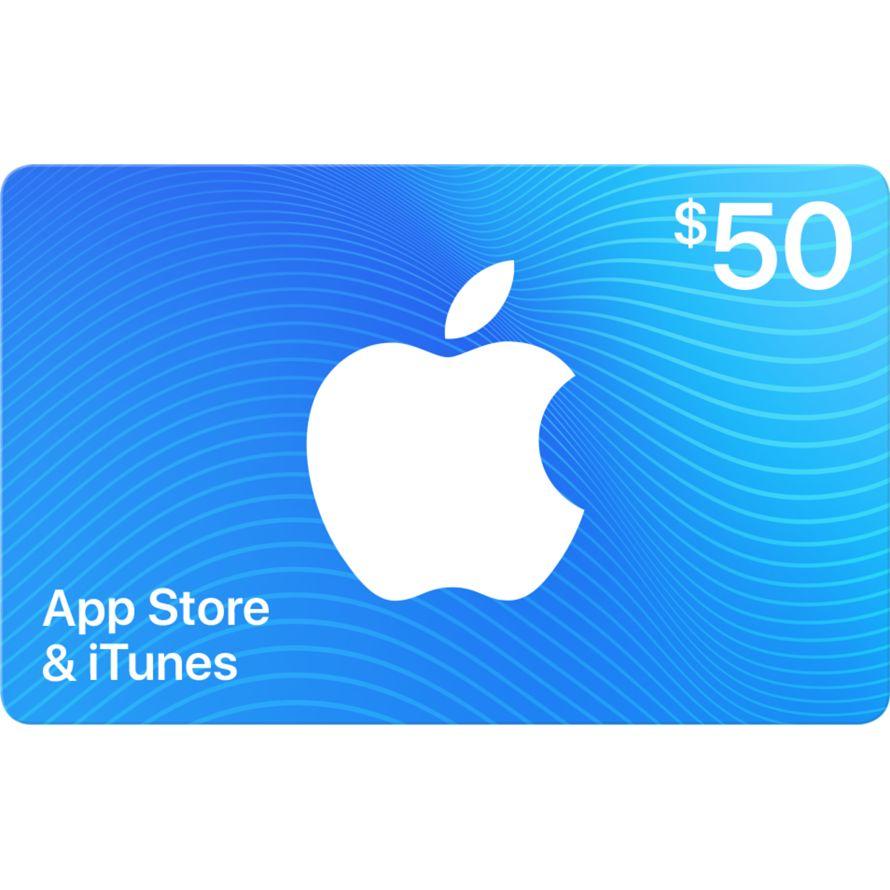 ابل USD 50 بطاقة هدايا App Store & iTunes